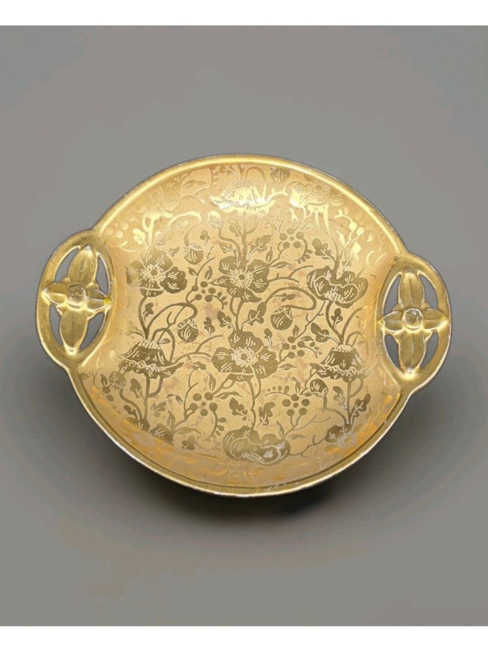 Stouffer Studio Gold Encrusted Trinket Jewelry Dish Glam Boho Elegant Vintage